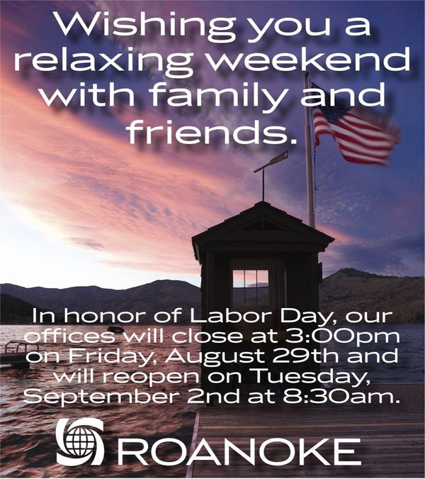 Roanoke 2014 Labor Day Hours