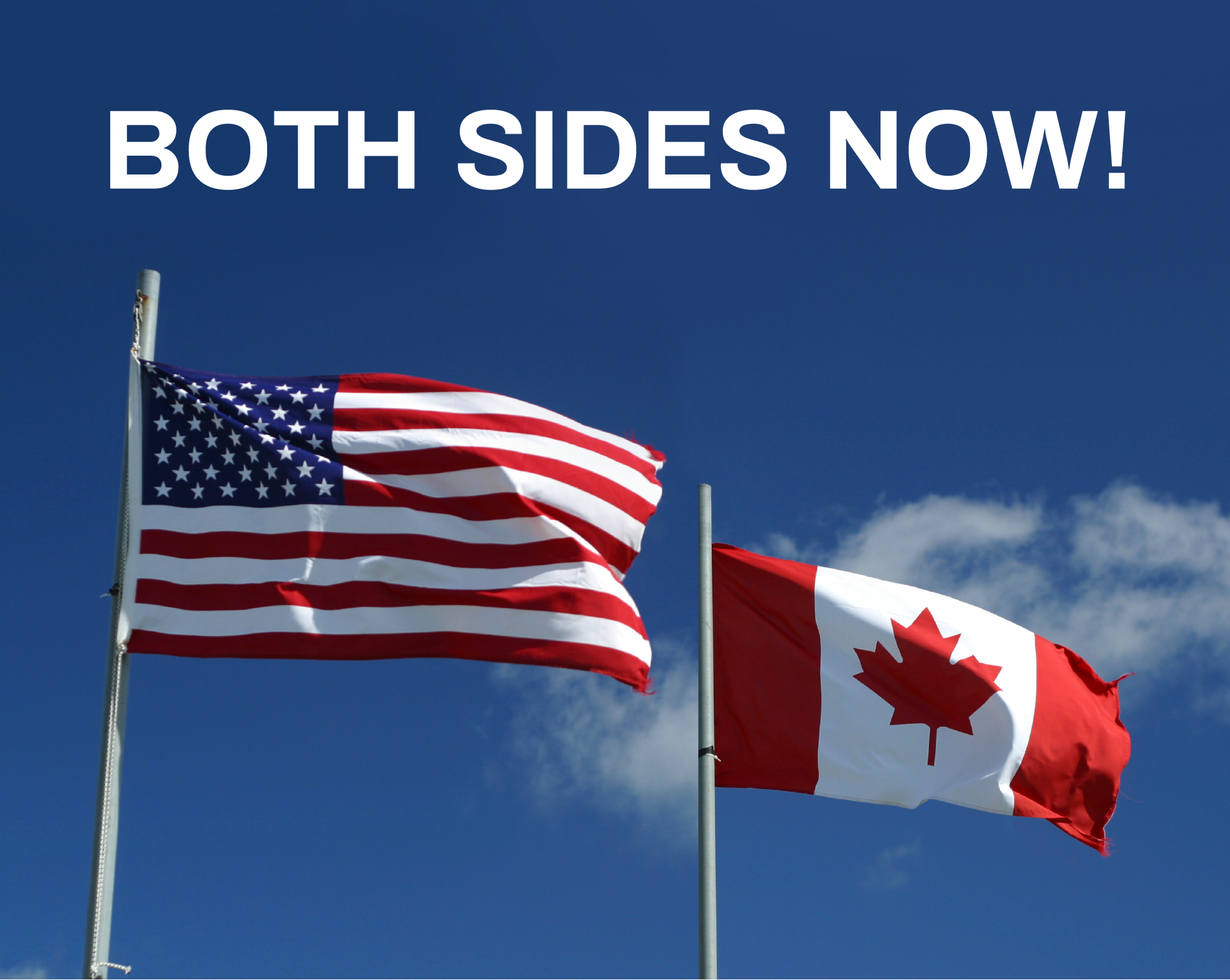 US and Canadian Flags